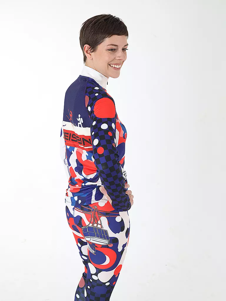 FREISEIN | Camiseta interior con cremallera para mujer Speed Queen | Multicolor