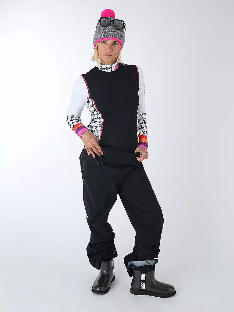 FREISEIN | Camiseta interior con cremallera para mujer Winter Wonder | Negro