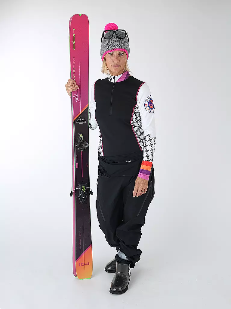 FREISEIN | Damen Unterzieh Zipshirt Winter Wonder | Negro