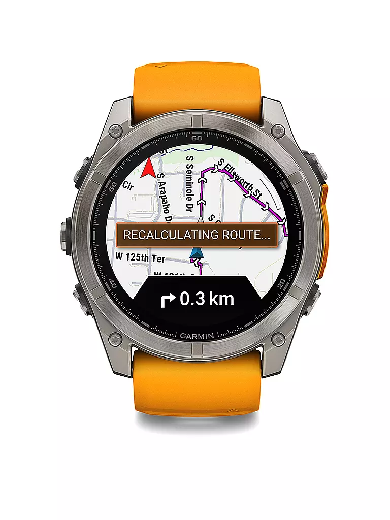 GARMIN | GPS-Multisport-Smartwatch Fenix 8 Amoled Sapphire 51mm | Naranja