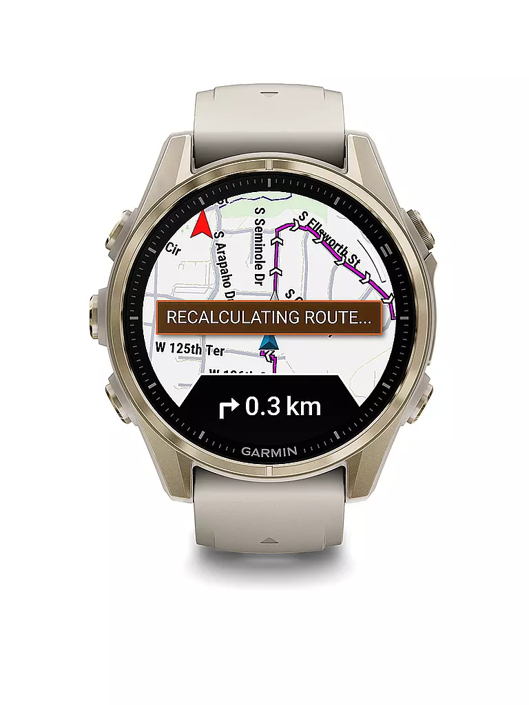 GARMIN | Smartwatch GPS multideporte Fenix 8 Amoled Sapphire 43mm | Beige