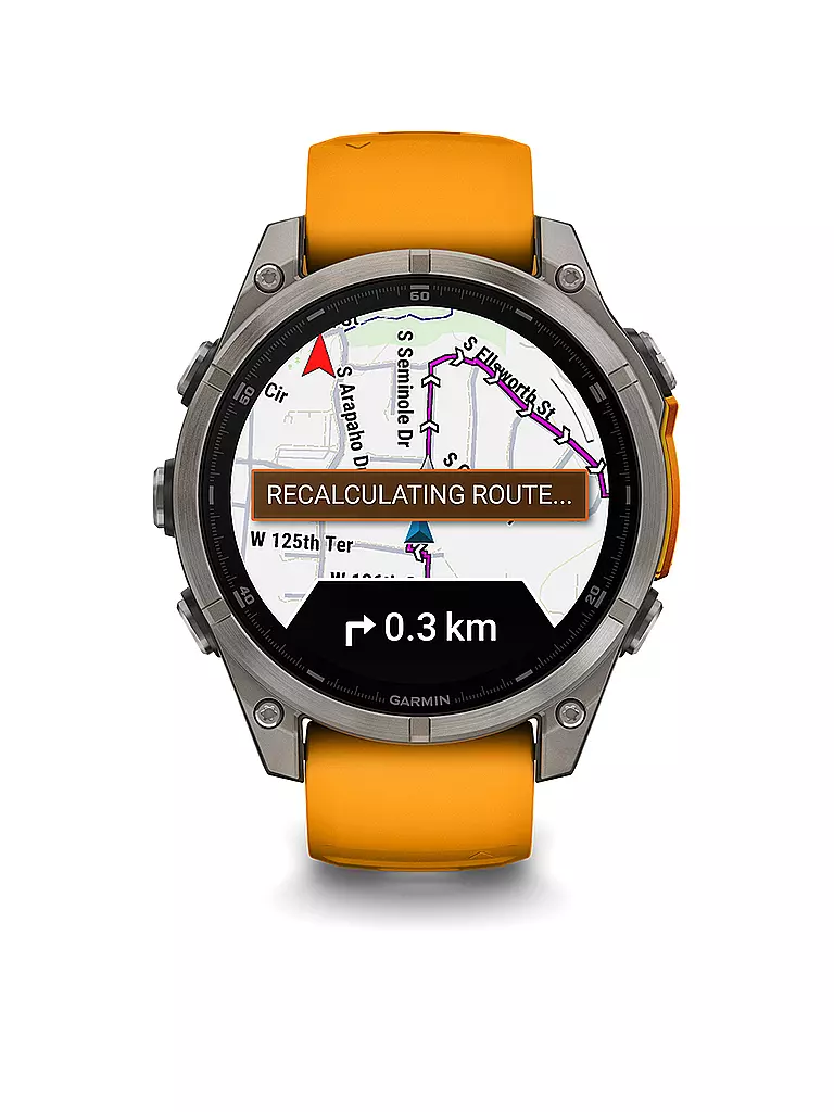 GARMIN | Smartwatch GPS multideporte Fenix 8 Amoled Sapphire 47mm | Naranja