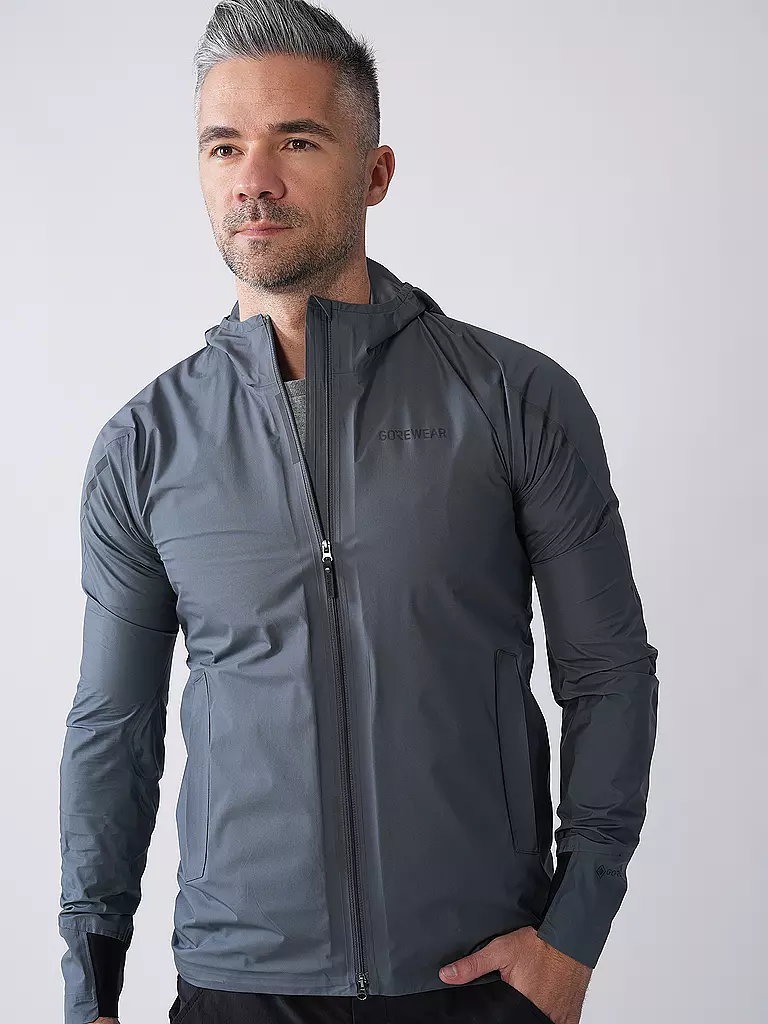 GOREWEAR | Chaqueta de running Concurve Gore-Tex para hombre | Gris
