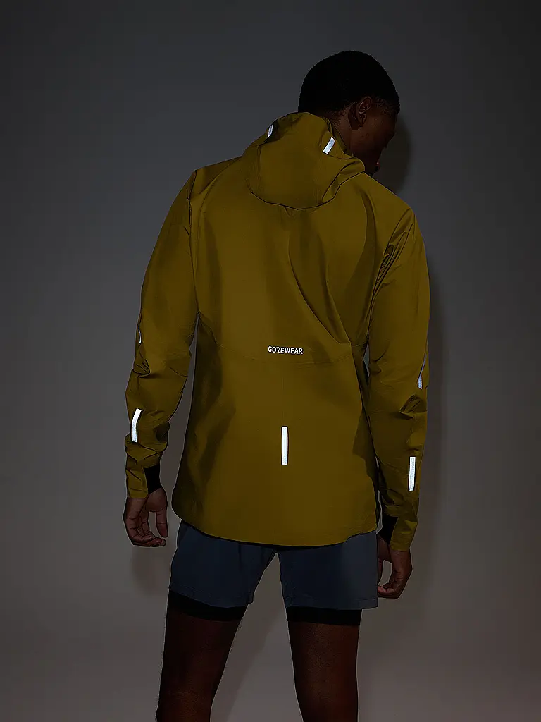 GOREWEAR | Chaqueta de running Concurve Gore-Tex para hombre | Mostaza