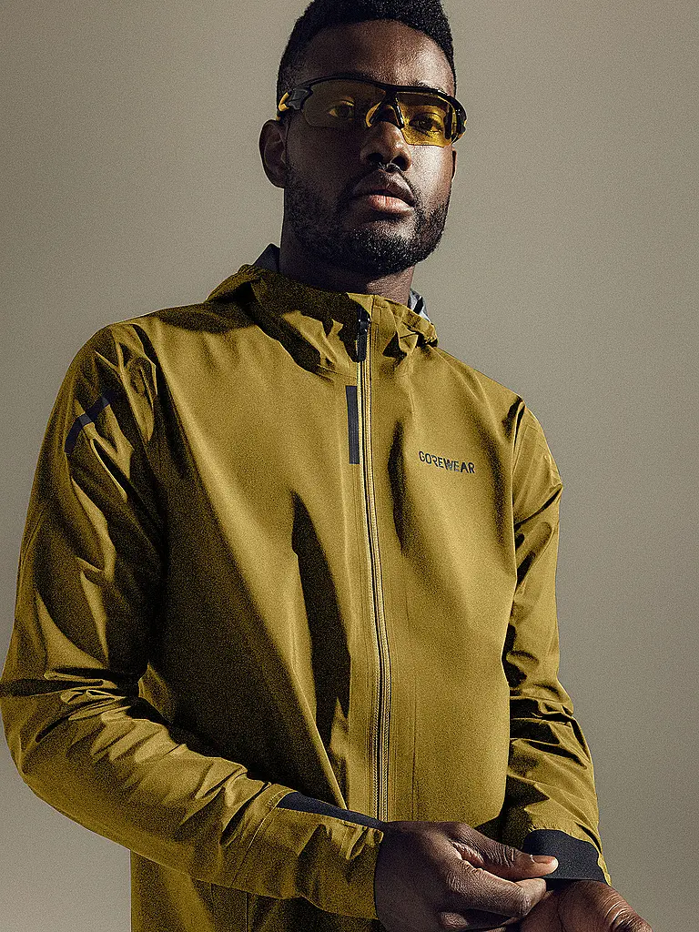 GOREWEAR | Chaqueta de running Concurve Gore-Tex para hombre | Mostaza