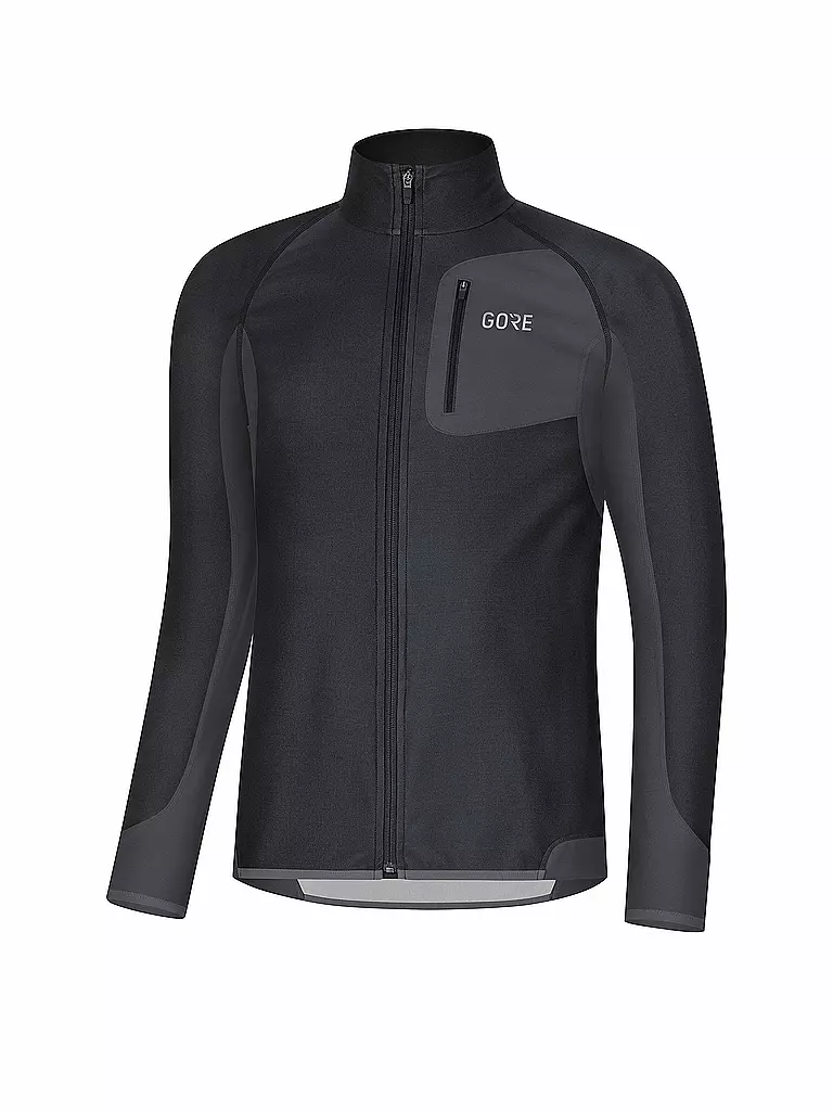 GOREWEAR | Chaqueta de running para hombre R3 Partial GORE® WINDSTOPPER® | Negro