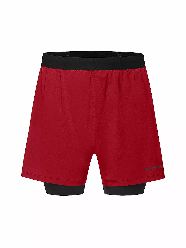 GOREWEAR | Pantalón corto de running para hombre Concurve 5 2en1 | Rojo
