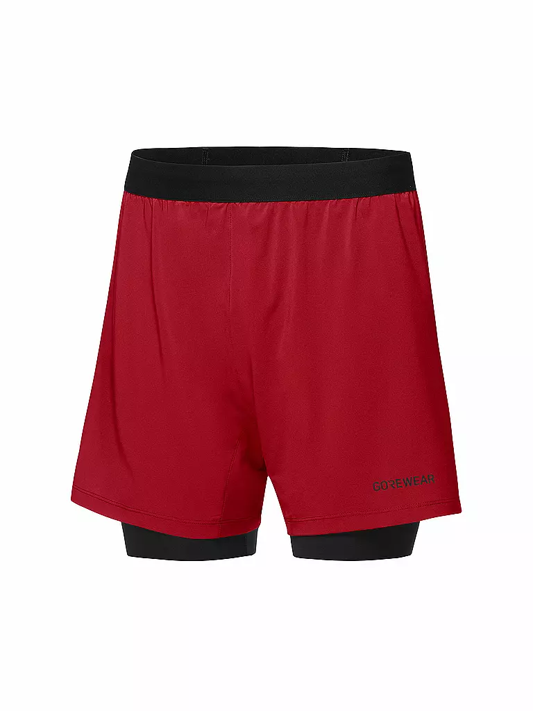 GOREWEAR | Pantalón corto de running para hombre Concurve 5 2en1 | Rojo
