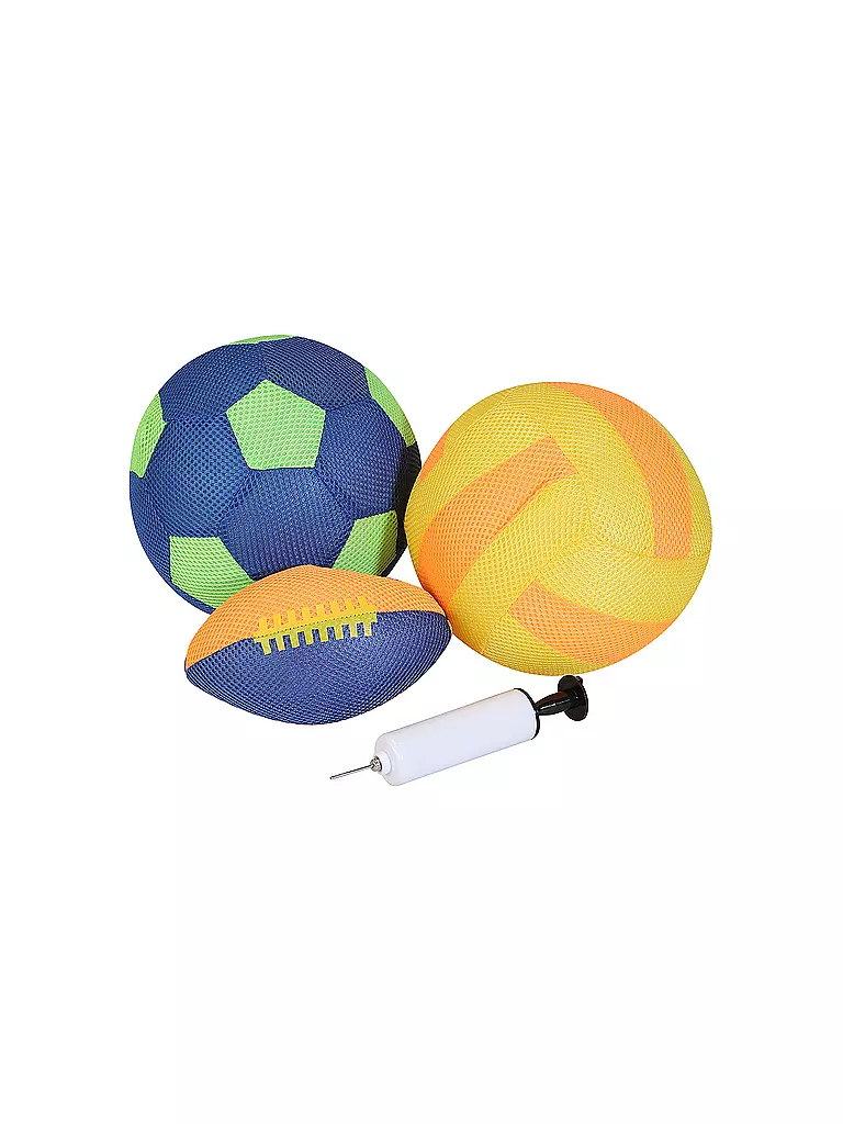 HAPPY PEOPLE | Juego de 4 balones de malla desinflables | Sin color