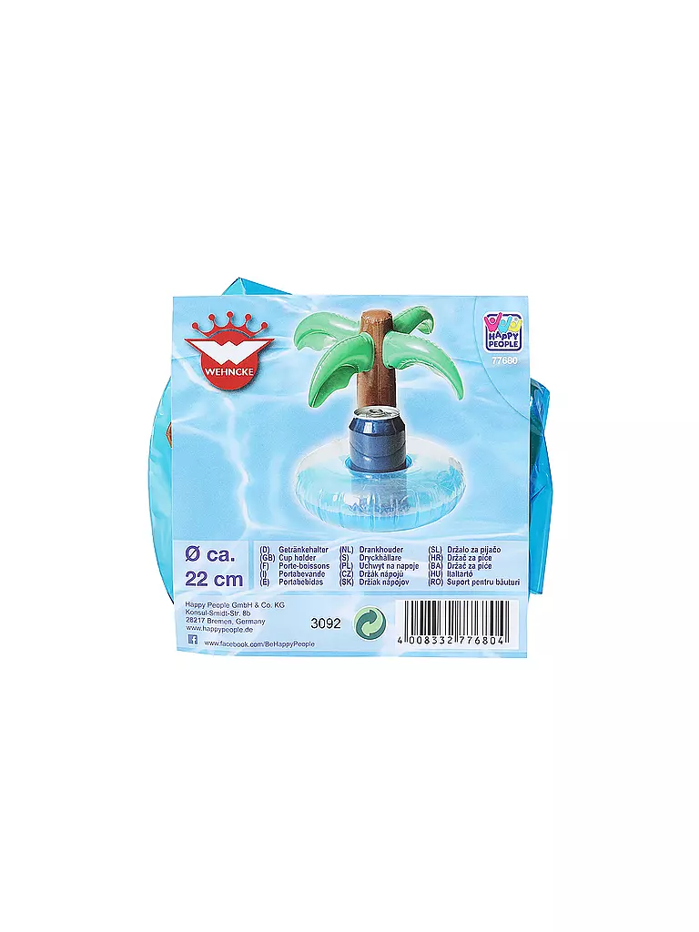 HAPPY PEOPLE | Soporte para bebidas Isla de Palmeras | Sin color