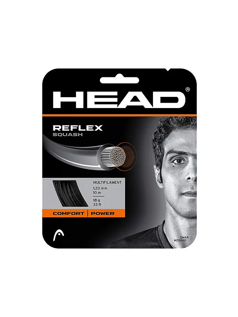 HEAD | Cuerdas de Squash Reflex | Negro