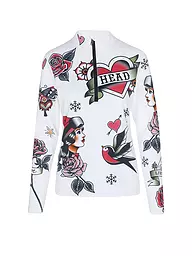 HEAD | Damen Unterzieh Zipshirt Rebels Flash | Blanco
