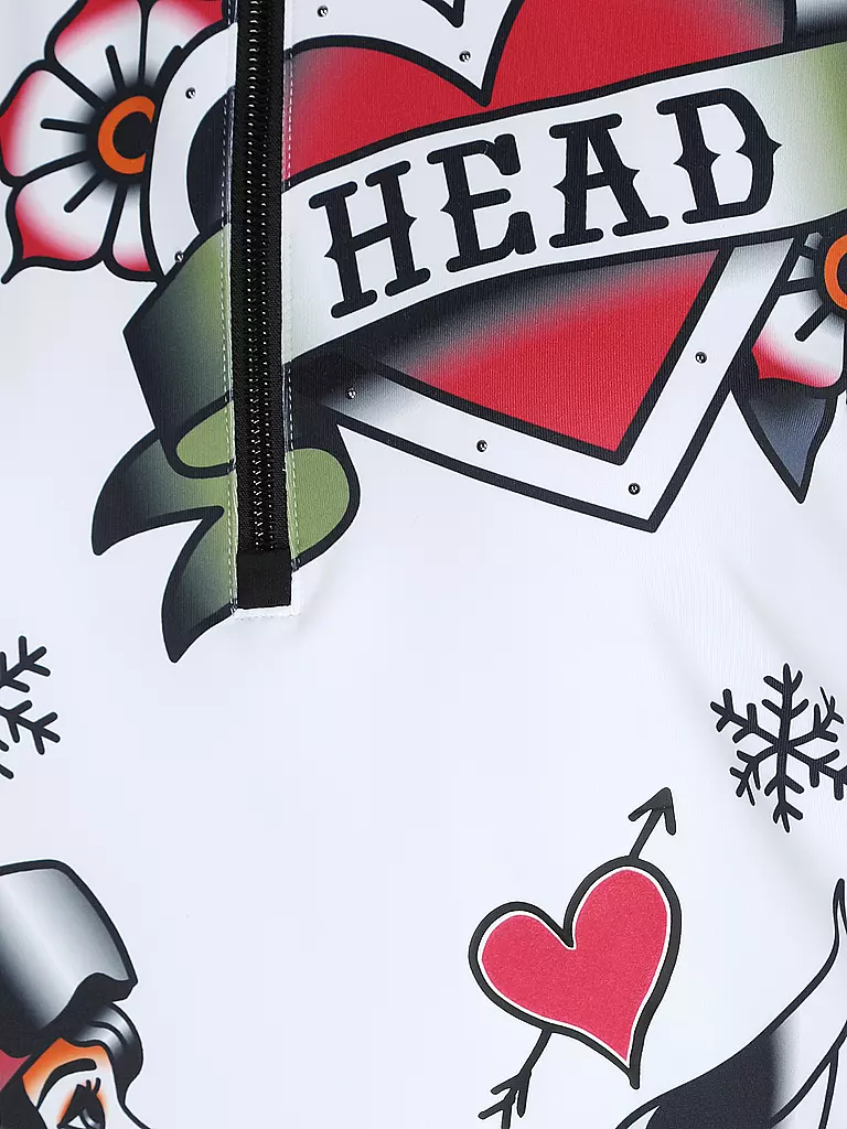 HEAD | Damen Unterzieh Zipshirt Rebels Flash | Blanco