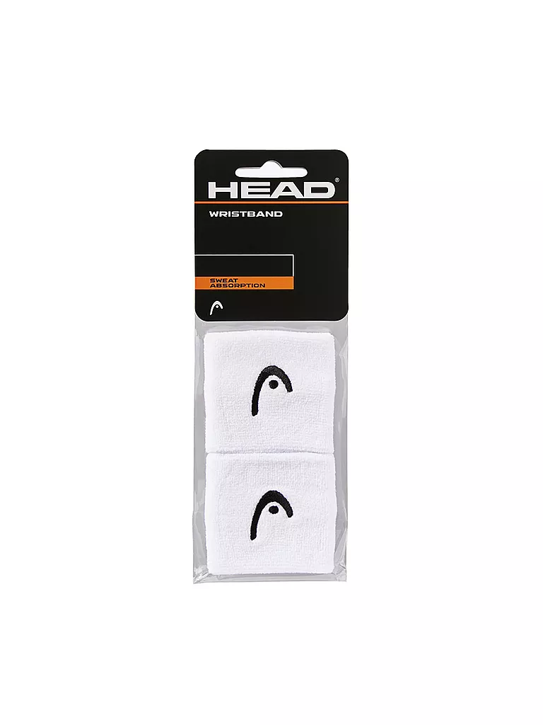 HEAD | Muñequeras de tenis 2.5" | Blanco