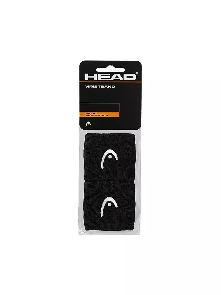 HEAD | Muñequeras de tenis de 2.5" | Negro