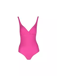 HOT STUFF | Bañador de mujer con cuello en V | Fucsia
