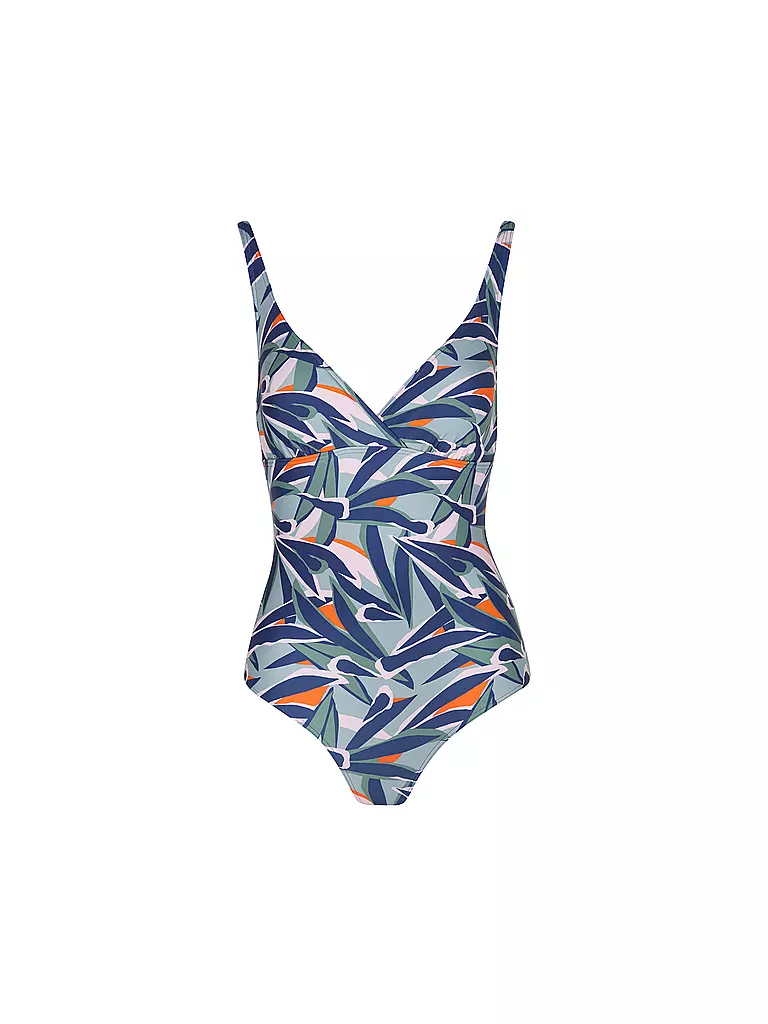 HOT STUFF | Bañador de mujer con cuello en V | Verde claro