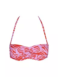 HOT STUFF | Damen Bikinioberteil Bandeau Print | Rojo