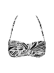 HOT STUFF | Damen Bikinioberteil Bandeau Print | Azul oscuro