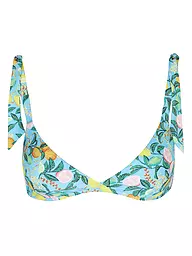 HOT STUFF | Damen Bikinioberteil mit Maschen Print | Azul claro