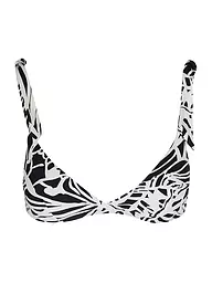 HOT STUFF | Damen Bikinioberteil mit Maschen Print | Azul oscuro