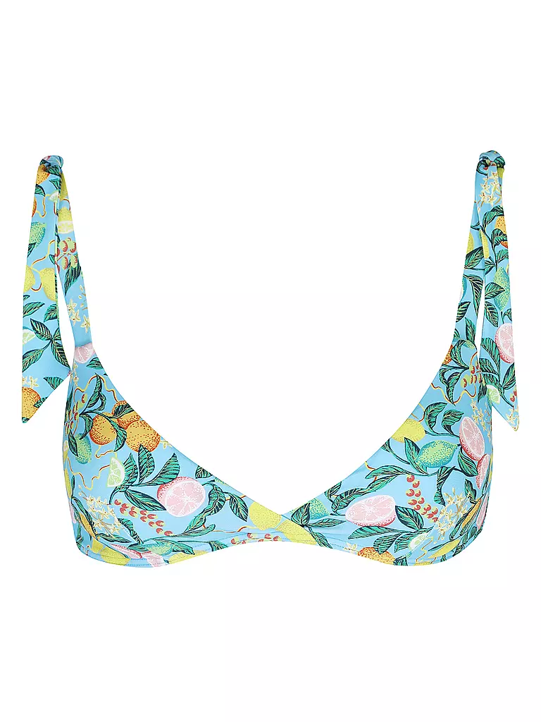 HOT STUFF | Damen Bikinioberteil mit Maschen Print | Azul claro