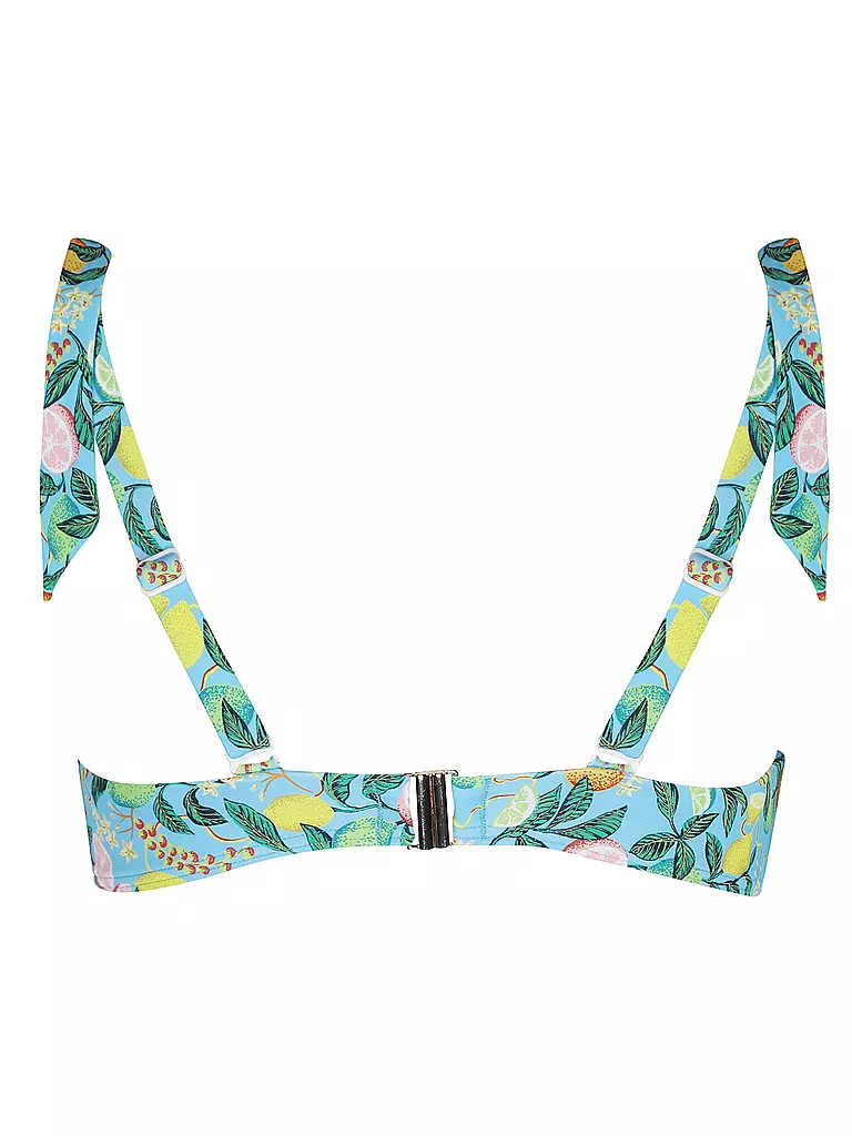 HOT STUFF | Damen Bikinioberteil mit Maschen Print | Azul claro