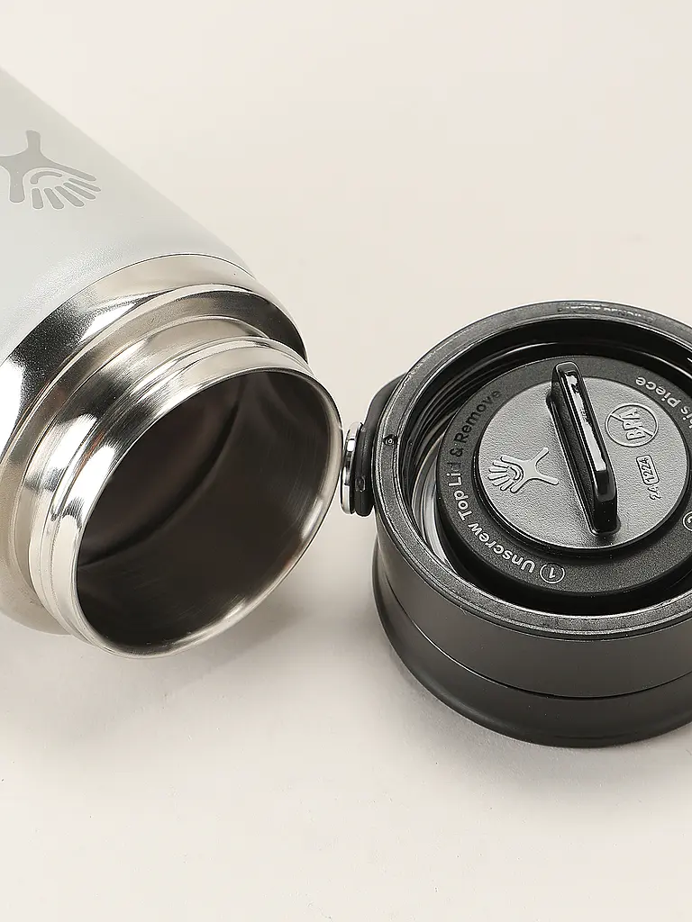 HYDRO FLASK | Botella de agua Wide Mouth Flex Sim Lid 354ml | Gris claro