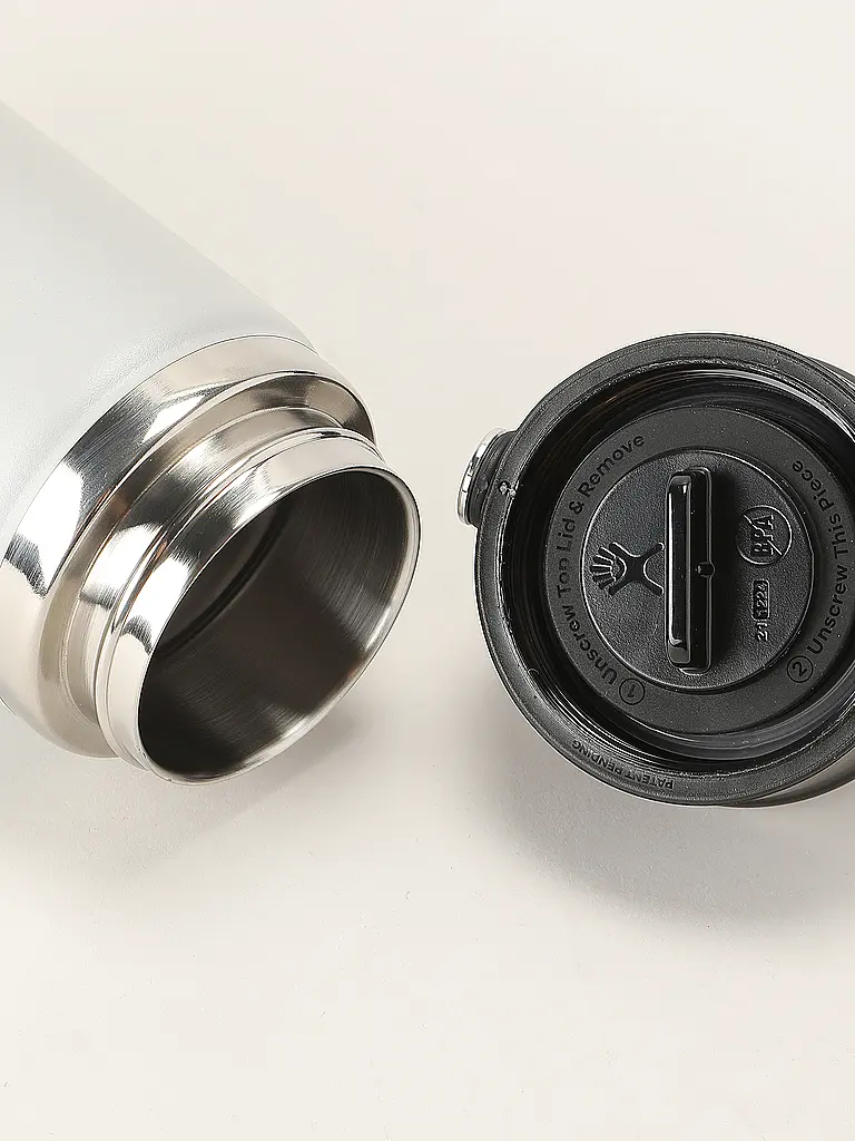 HYDRO FLASK | Botella de agua Wide Mouth Flex Sip Lid 710ml | Gris claro