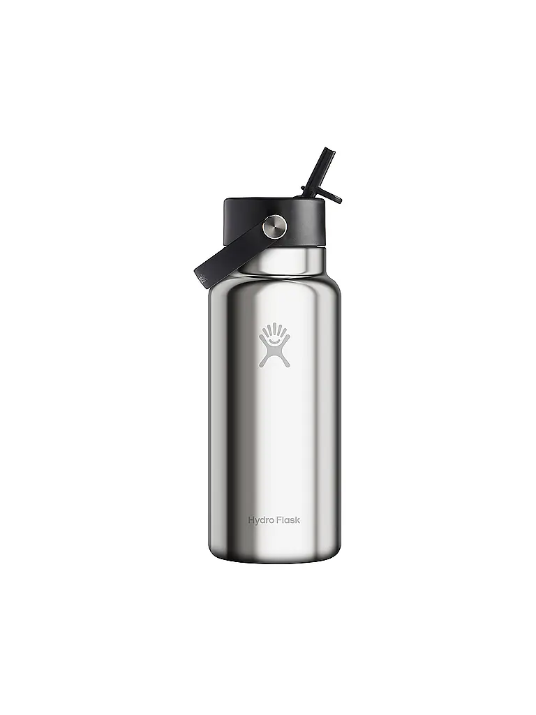 HYDRO FLASK | Trinkflasche Wide Flex Straw Limited Edition 946ml isoliert | Plata