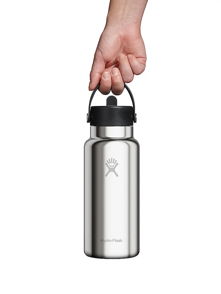 HYDRO FLASK | Trinkflasche Wide Flex Straw Limited Edition 946ml isoliert | Plata