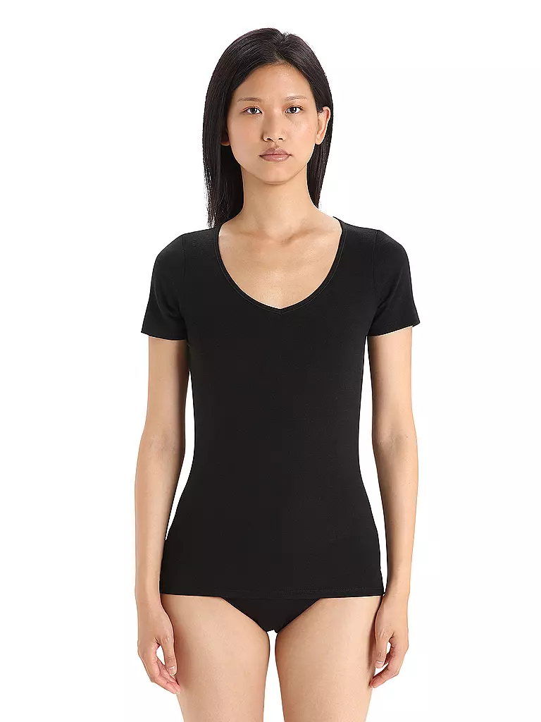 ICEBREAKER | Camiseta de mujer 150 Siren Sweetheart | Negro