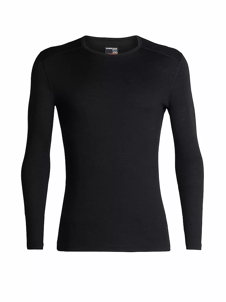ICEBREAKER | Camiseta funcional de hombre Merino 200 Oasis LS | Negro
