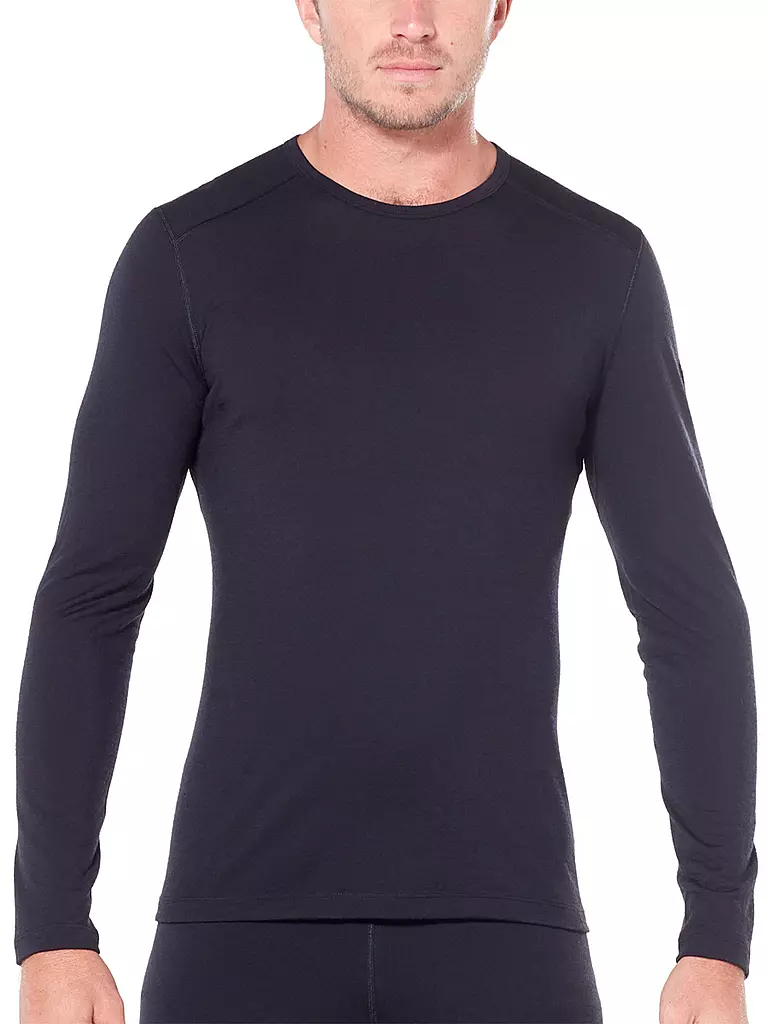 ICEBREAKER | Camiseta funcional de hombre Merino 200 Oasis LS | Negro