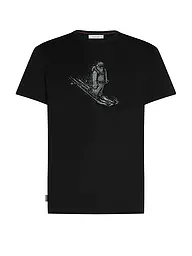 ICEBREAKER | Camiseta funcional de hombre Skiing Yeti 150 Merino con estampado | Negro