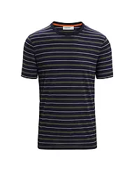 ICEBREAKER | Camiseta funcional de hombre Wave Stripe | Azul oscuro