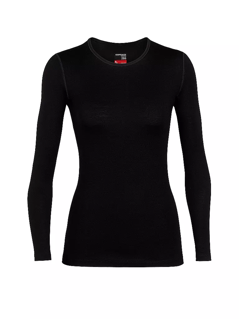 ICEBREAKER | Camiseta funcional de mujer 260 Tech LS | Negro