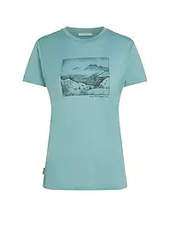 ICEBREAKER | Camiseta funcional de mujer Lake View 150 Tech-Lite | Menta