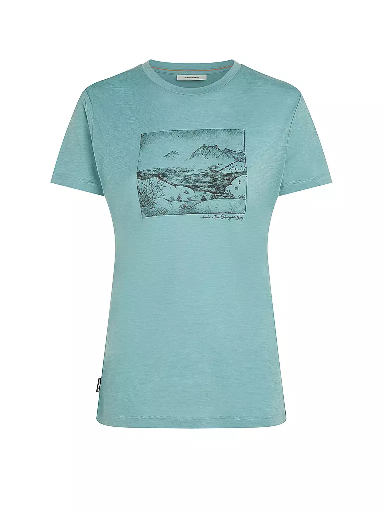 ICEBREAKER | Camiseta funcional de mujer Lake View 150 Tech-Lite | Menta