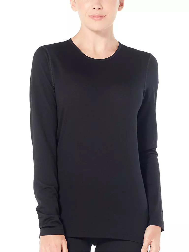 ICEBREAKER | Camiseta funcional de mujer Merino 200 Oasis LS | Negro