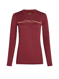 ICEBREAKER | Camiseta funcional de mujer Mountain Pulse 200 | Rojo oscuro