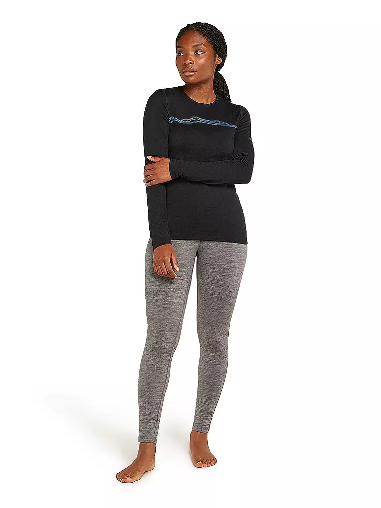 ICEBREAKER | Camiseta funcional de mujer Mountain Pulse 200 | Negro