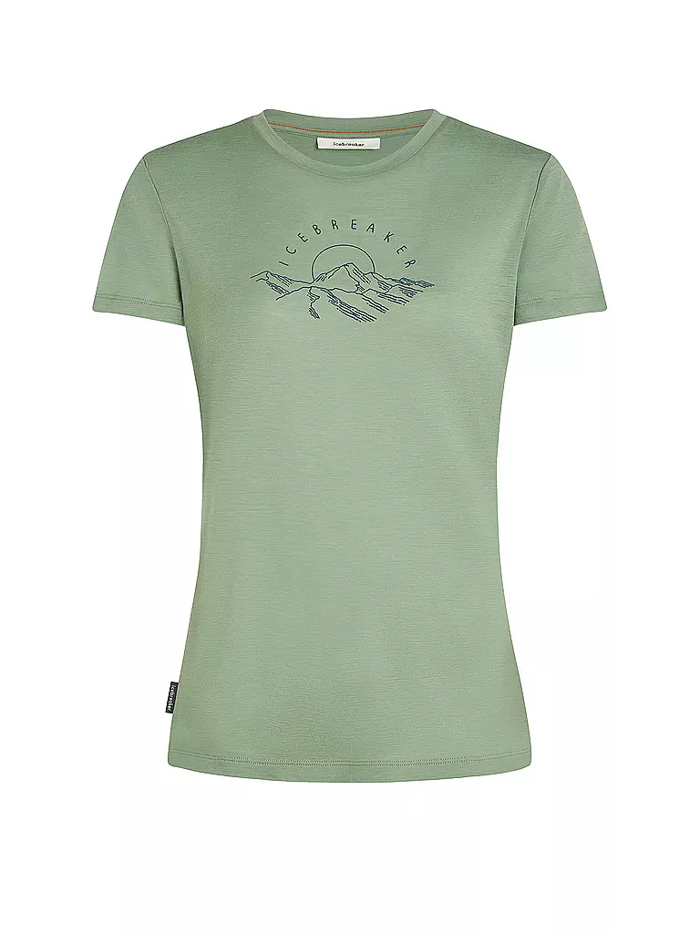 ICEBREAKER | Camiseta funcional de mujer Sundrise 150 Tech | Verde claro