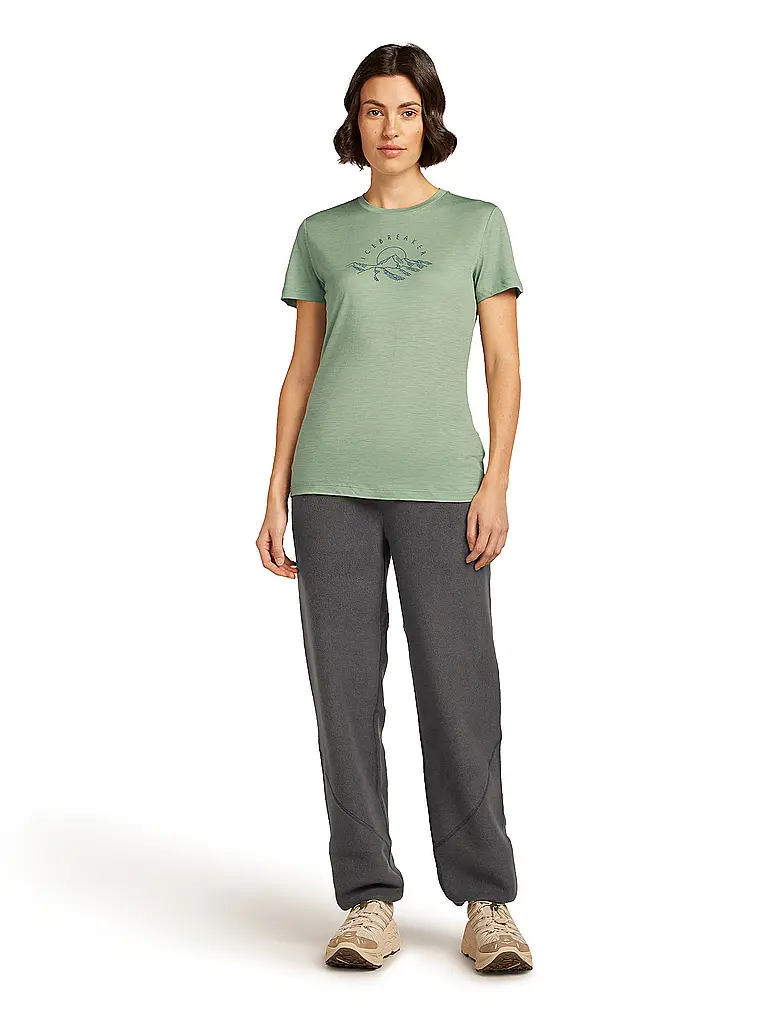 ICEBREAKER | Camiseta funcional de mujer Sundrise 150 Tech | Verde claro