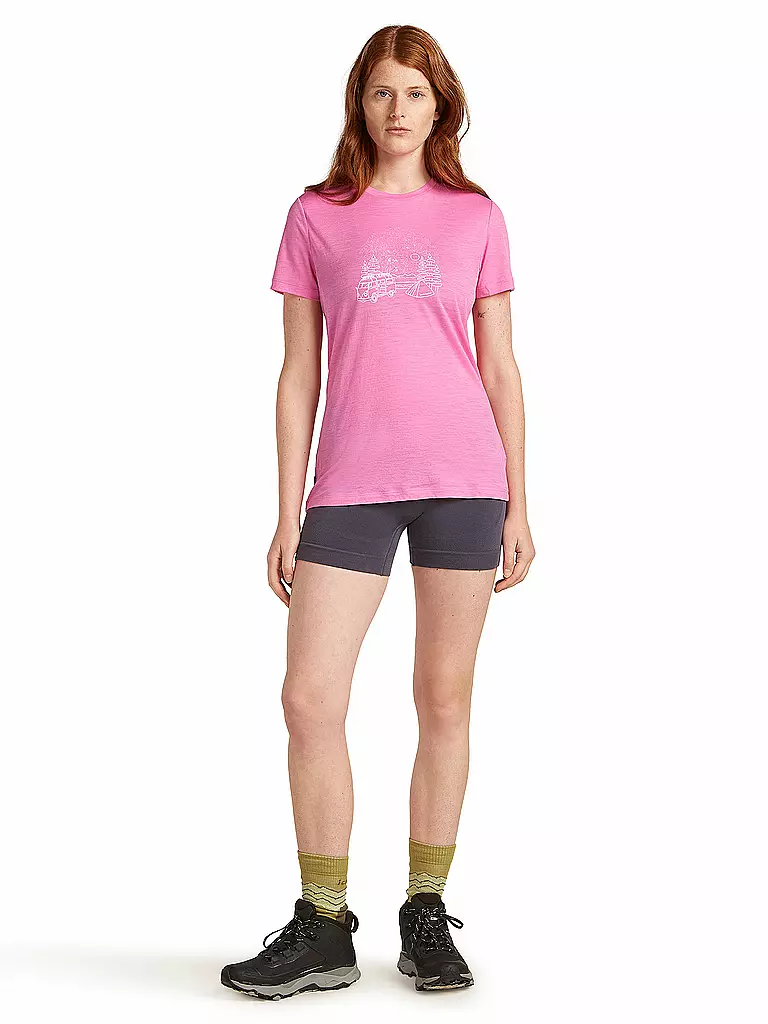 ICEBREAKER | Camiseta funcional de mujer Van Camp 150 Tech | Rosa
