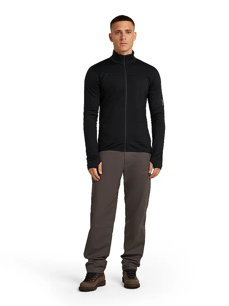 ICEBREAKER | Chaqueta polar de hombre Real 300 Merino | Negro