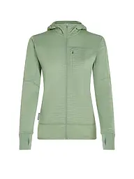 ICEBREAKER | Chaqueta polar de mujer Real Fleece 300 con capucha de merino | Verde claro