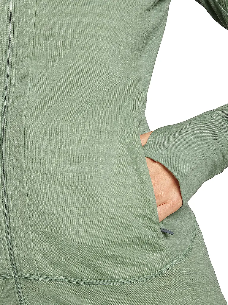 ICEBREAKER | Chaqueta polar de mujer Real Fleece 300 con capucha de merino |