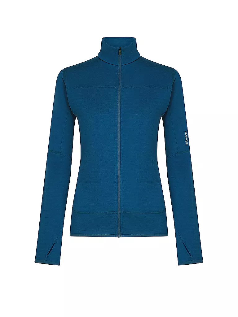 ICEBREAKER | Chaqueta polar de mujer Real Fleece 300 Merino | Azul oscuro