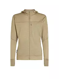 ICEBREAKER | Chaqueta polar para hombre Real Fleece 300 con capucha de merino | Beige